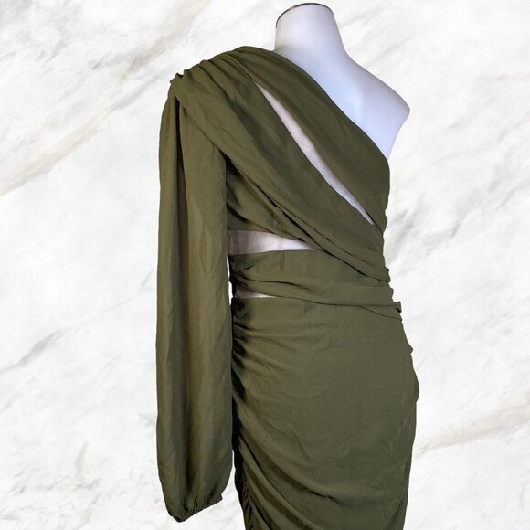 Michael Costello x REVOLVE Mai Mini Dress in Olive - Picture 9 of 12